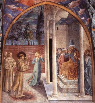 聖フランシスコの生涯の場面 場面 10北の壁 ベノッツォ・ゴッツォーリ Oil Paintings